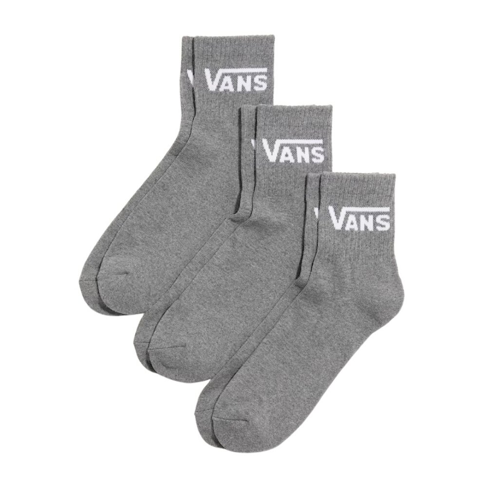VANS Classic Half Crew Socks 3-Pack Heather Grey size 6.5 - 9